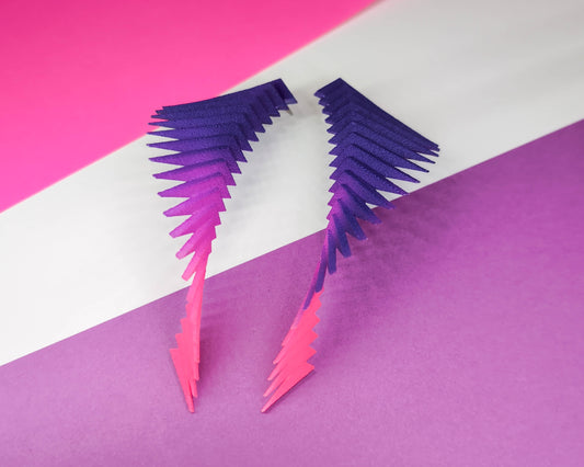 Purple and Pink Gradient — Parazeph Earrings