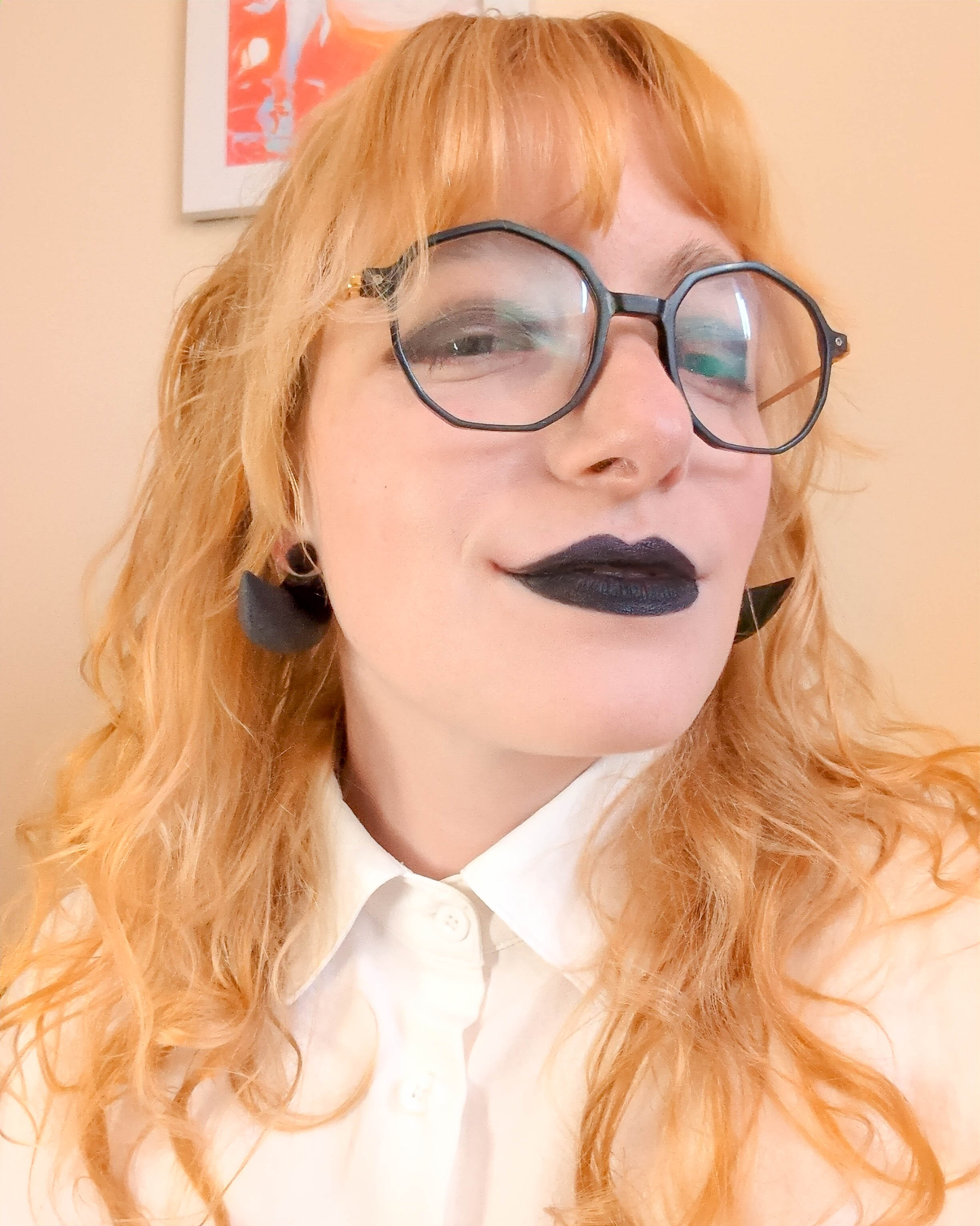 Black Horn Earrings