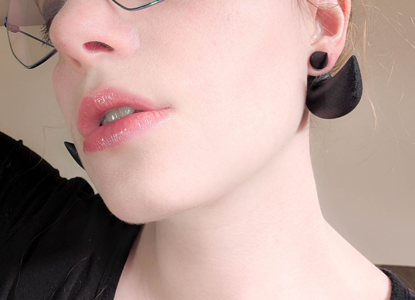 Black Horn Earrings