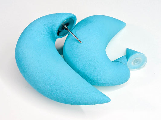Teal Horn Earrings