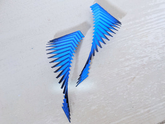 Blue and Black Earrings — Parazeph
