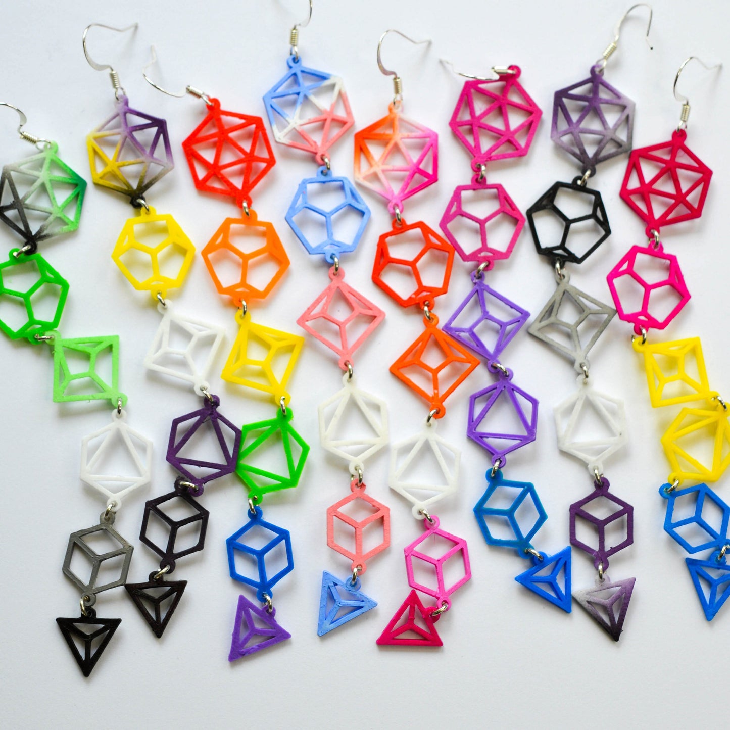 Pan Flag Dice Earrings