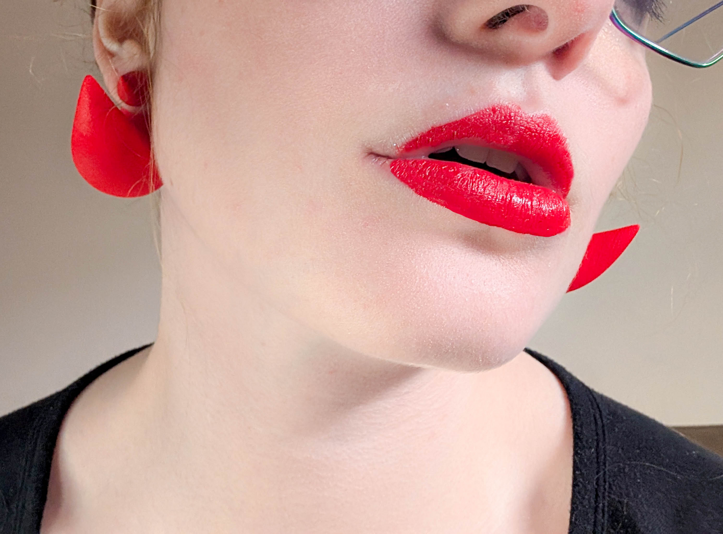 Red Horn Earrings
