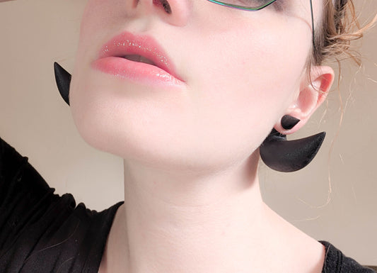 Black Horn Earrings