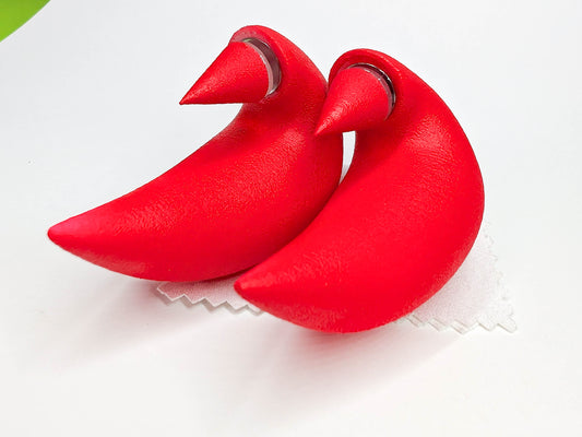 Red Horn Earrings