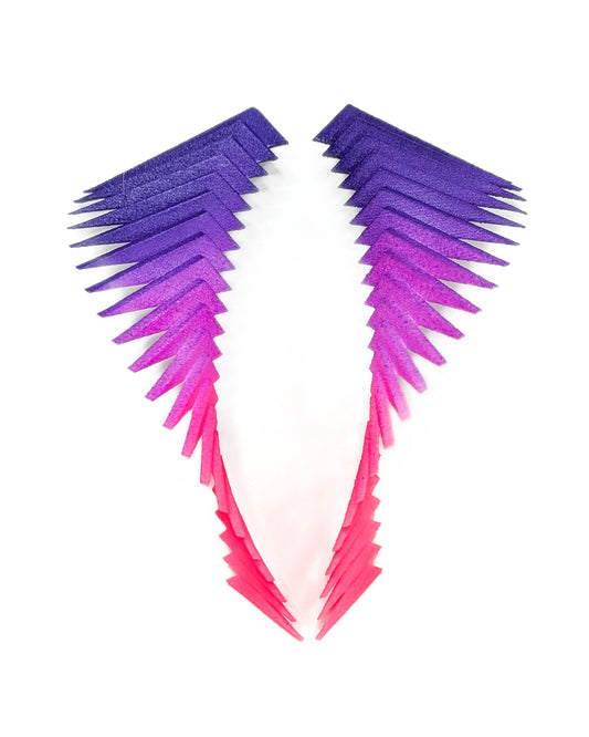 Purple and Pink Gradient  —  Parazeph Earrings