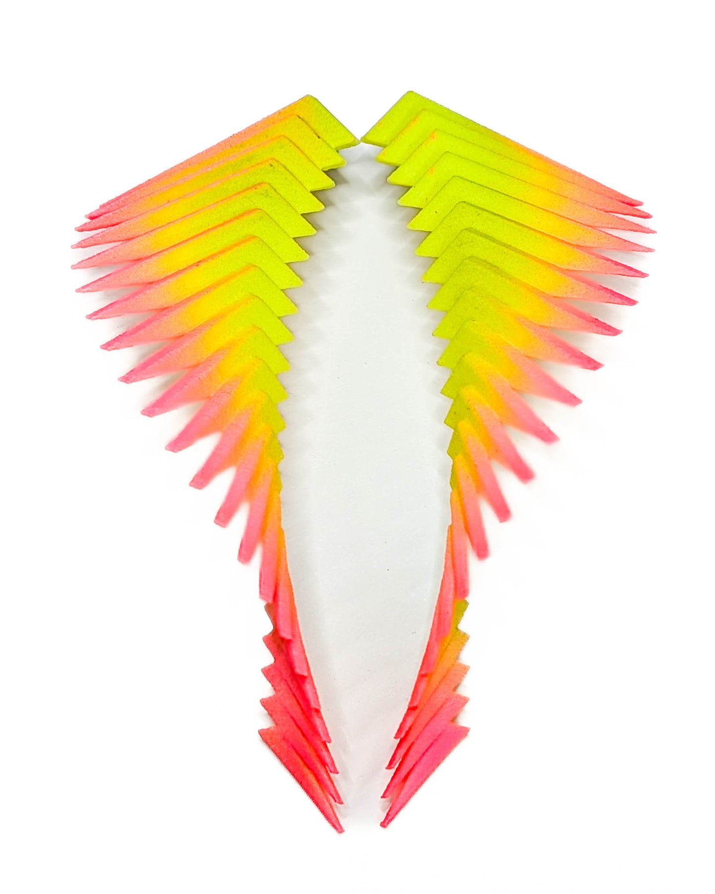 Yellow and Neon Pink  —  Parazeph Earrings