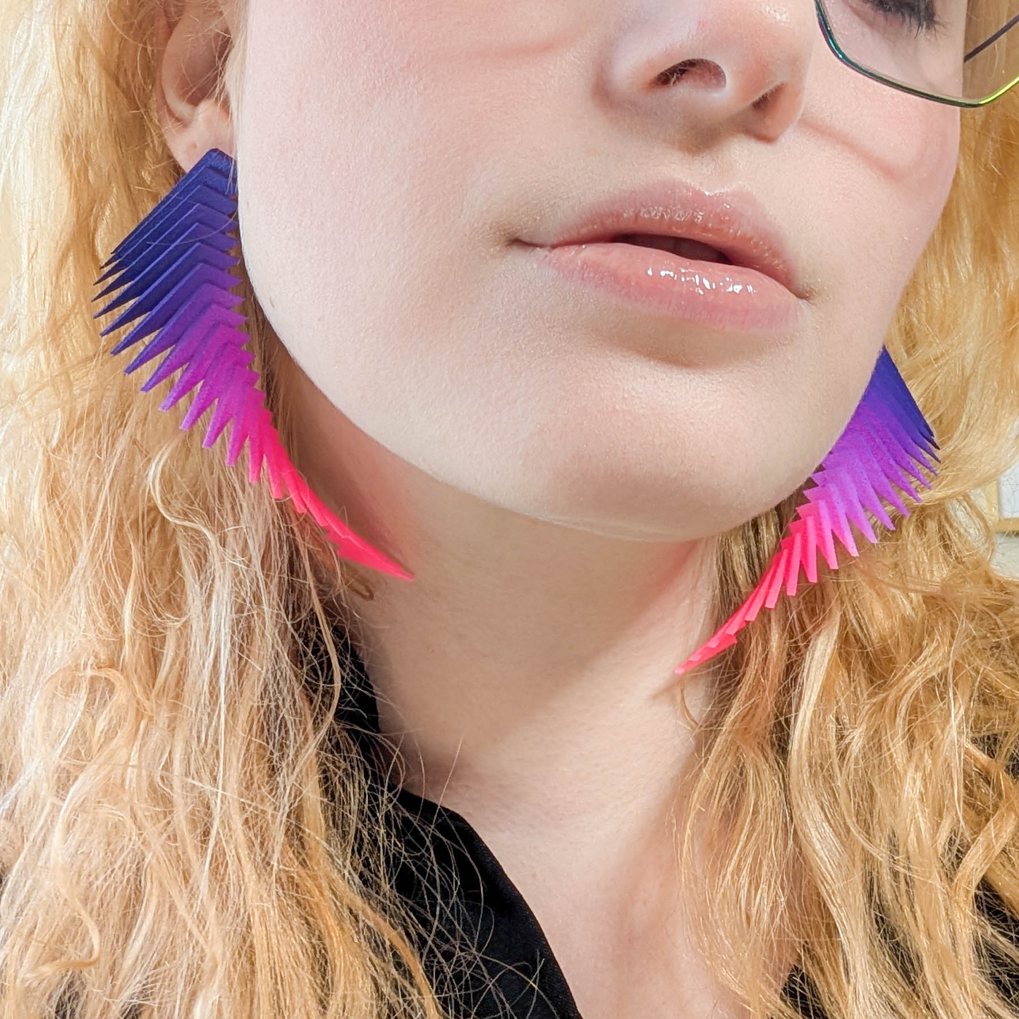 Purple and Pink Gradient  —  Parazeph Earrings