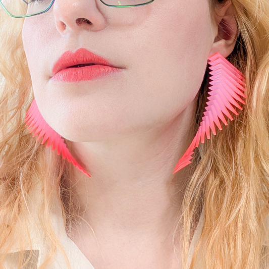 Pink and Neon Pink  —  Parazeph Earrings