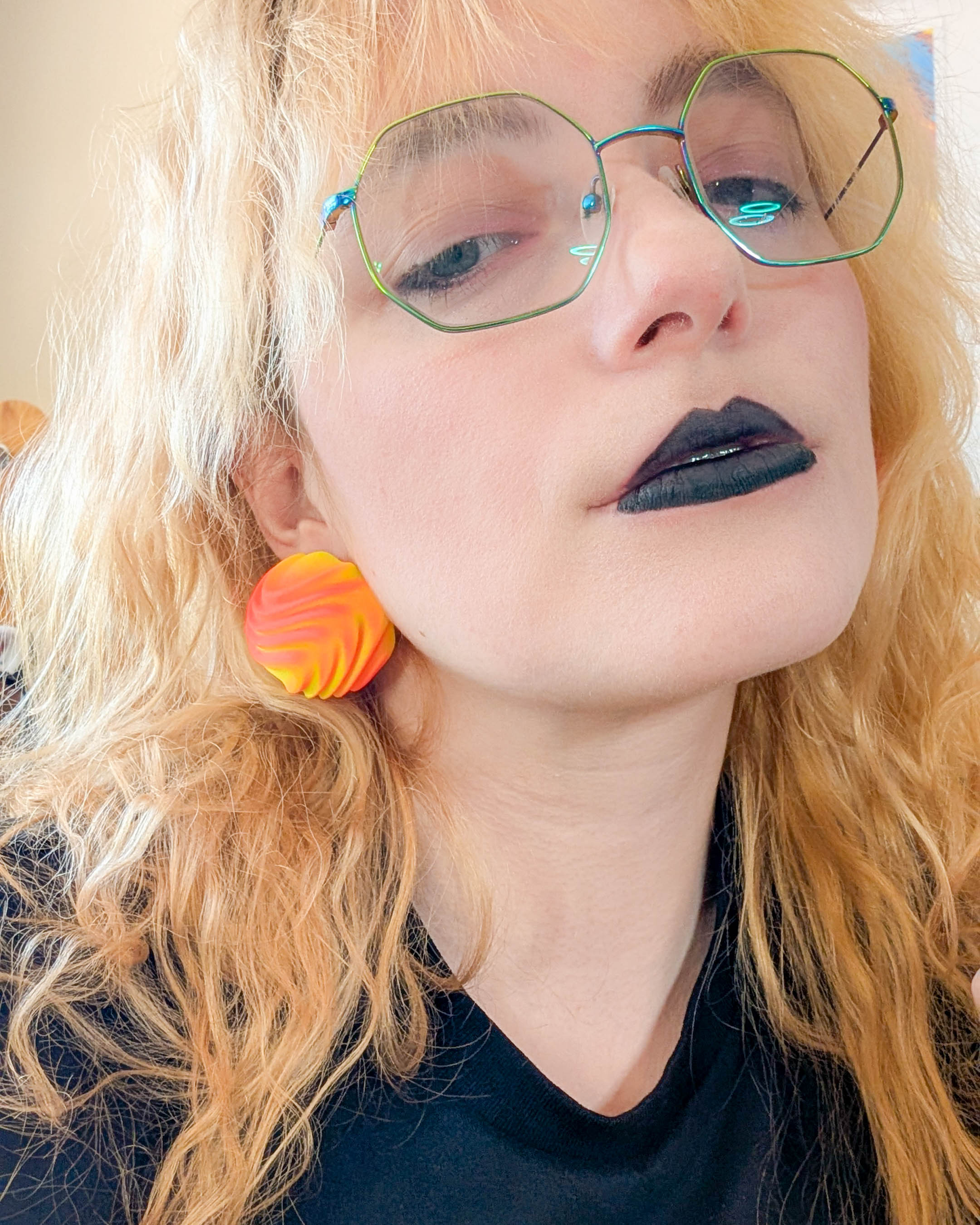 Yellow and Neon Pink Earrings —  Paranott