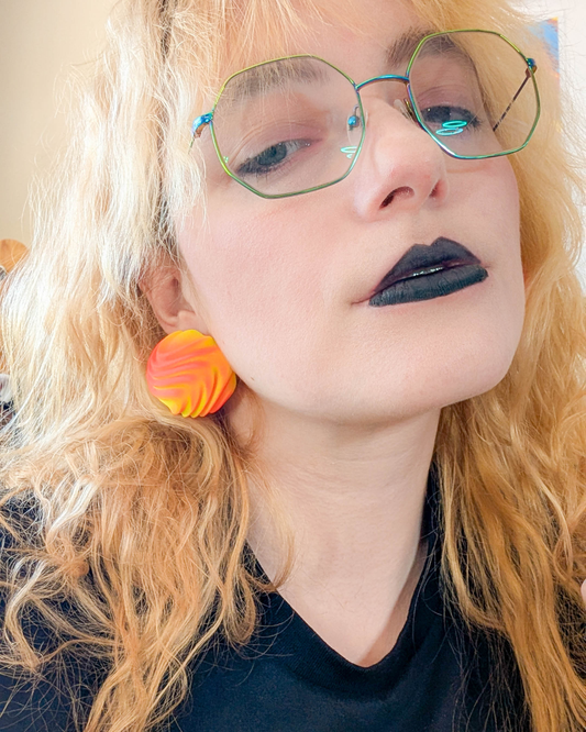 Yellow and Neon Pink Earrings —  Paranott