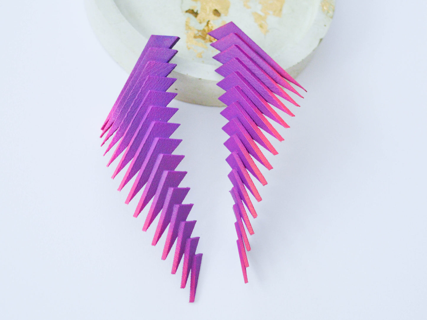 Purple and Pink Earrings — Stud Parabora