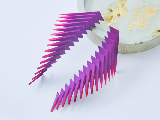 Purple and Pink Earrings — Stud Parabora