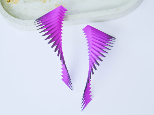 Purple and Black Earrings —  Parazeph